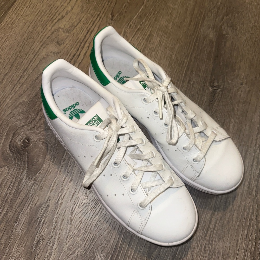 Adidas White and Green Stan smiths